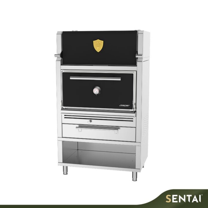 JOSPER HJA-PLUS-M120-HCT CHARCOAL OVEN PLUS MEDIUM WITH WARMING CABINET AND TABLE