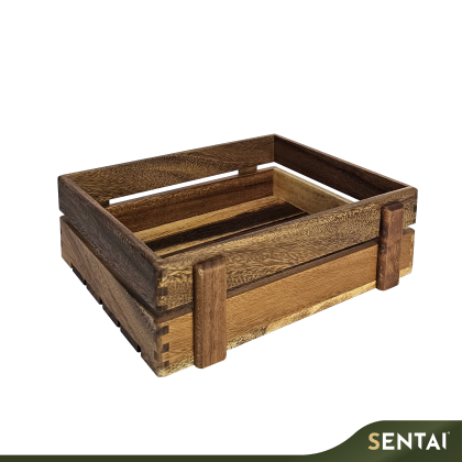 SENI BLACK WALNUT WOODEN CRATE  - SMALL