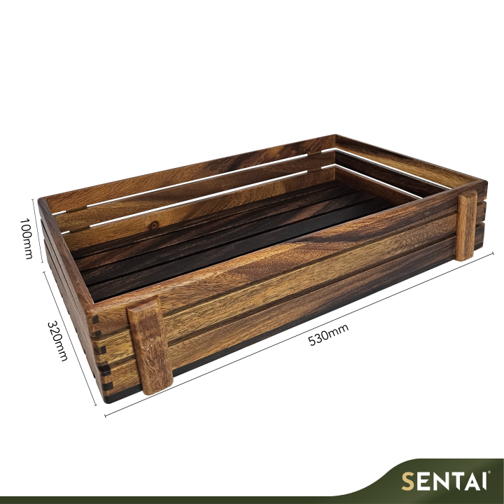 SENI BLACK WALNUT WOODEN CRATE - BIG