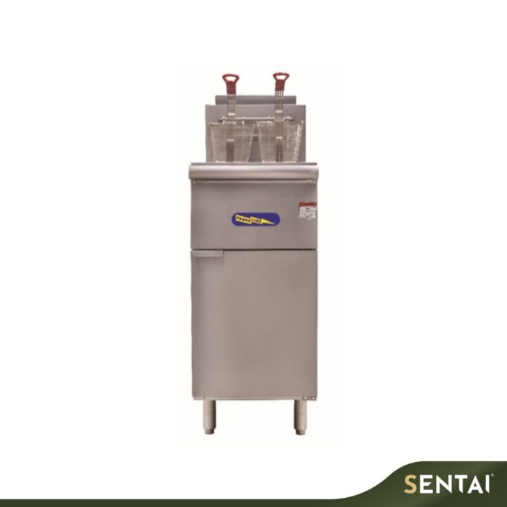 POWERLINE FREE STANDING GAS FRYER WITH 2 FRY BASKET F-4P