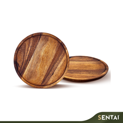 ACACIA WOOD ROUND PLATE