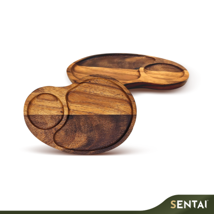 BEAN SHAPE ACACIA WOOD SERVING PLATTER