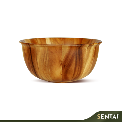 SENI PREMIUM ACACIA WOOD TULIP SALAD BOWL