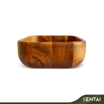 SENI PREMIUM ACACIA WOOD SQUARE BOWL