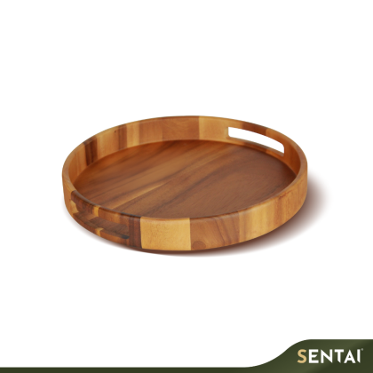 SENI PREMIUM ACACIA WOOD ROUND TRAY