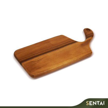 SENI PREMIUM ACACIA WOOD FREE FORM SERVING BOARD WITH HANDLE NT166