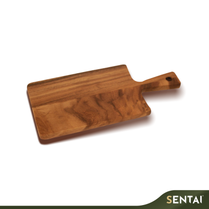 SENI PREMIUM ACACIA WOOD RECTANGLE CUTTING BOARD WITH S HANDLE NT350