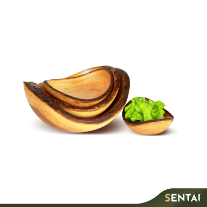 SENI PREMIUM ACACIA WOOD RUSTIC BOWL