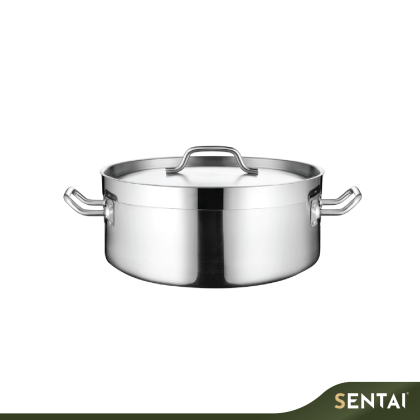 STAINLESS STEEL SANDWICH BOTTOM CASSEROLE POT