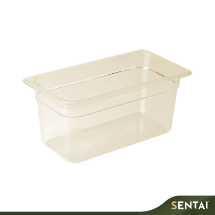 CAMBRO H-PAN 1/3 SIZE AMBER HIGH-HEAT FOOD PAN, 6" DEEP (36HP150)