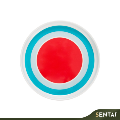 ZICCO COLOR STRIPE EDGE DECAL MELAMINE ROUND PLATE