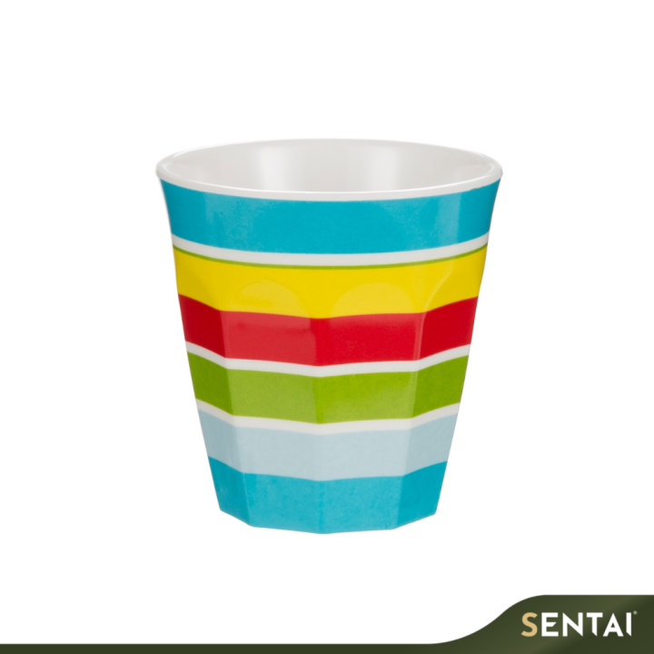ZICCO COLOR STRIPE EDGE DECAL MELAMINE TUMBLER