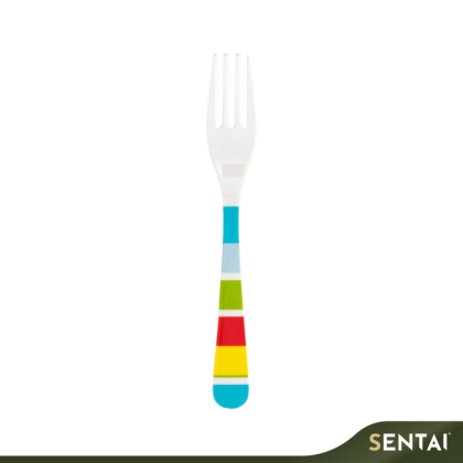 ZICCO COLOR STRIPE EDGE DECAL MELAMINE SERVING FORK