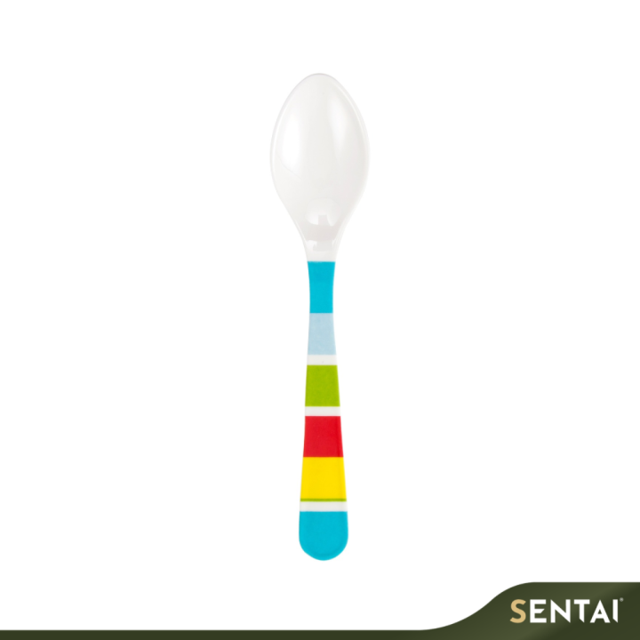 ZICCO COLOR STRIPE EDGE DECAL MELAMINE SERVING SPOON